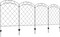 137in Powder-Coated Steel Garden Fence with Panels and Ground Stakes